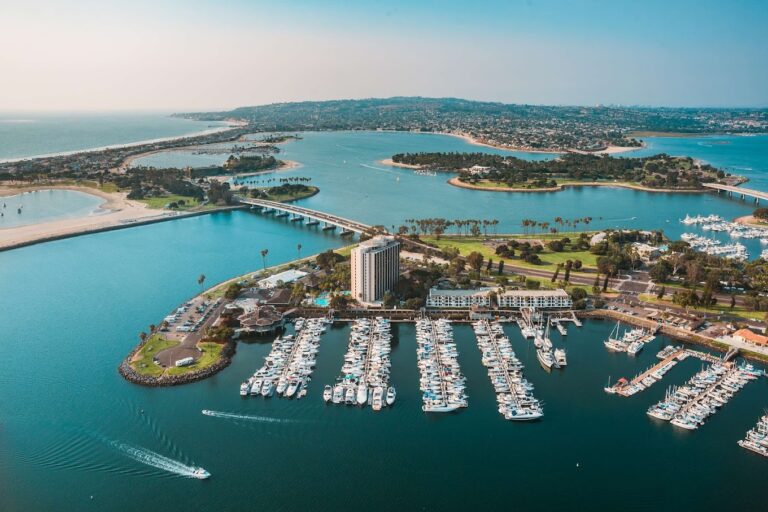 Aerial view of the Hyatt Regency Mission Bay Spa and Marina, San Diego, CA