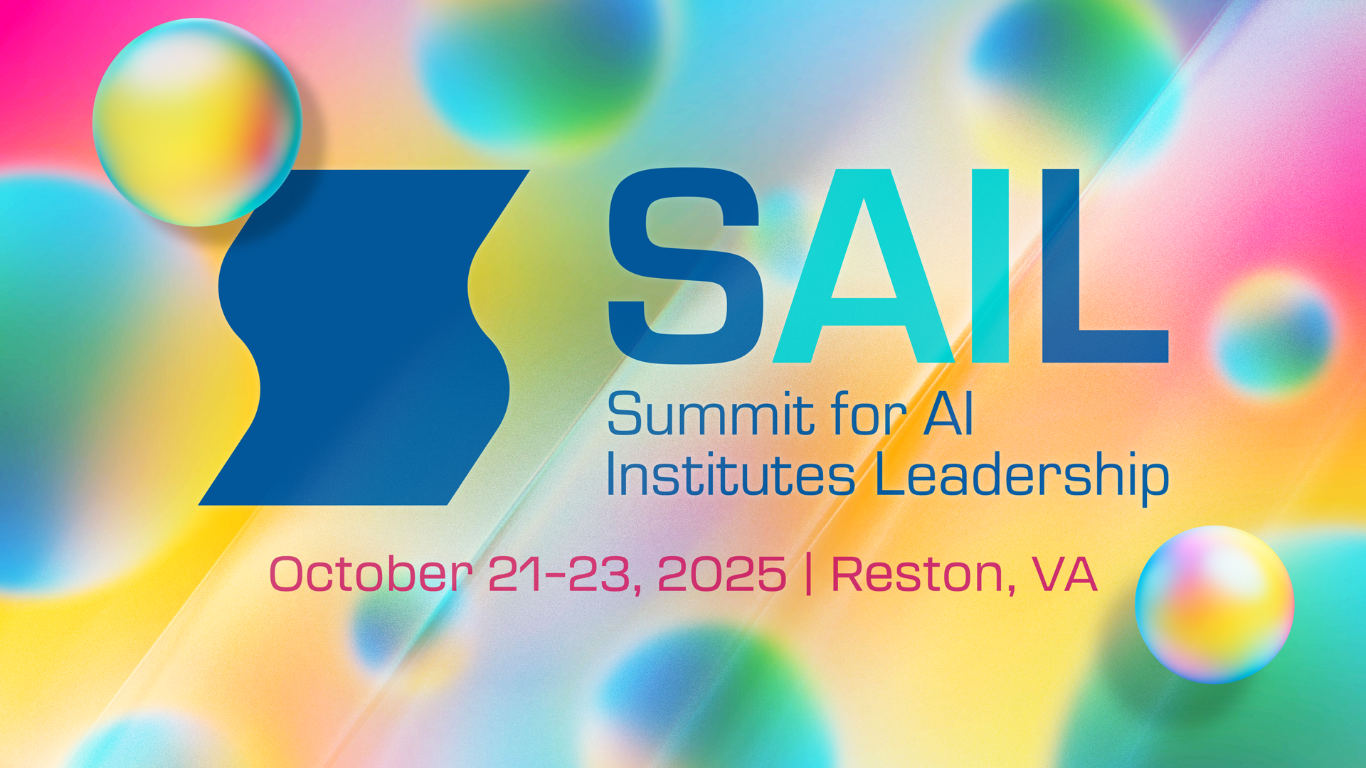 Summit for AI Institutes Leadership (SAIL) 2025 banner